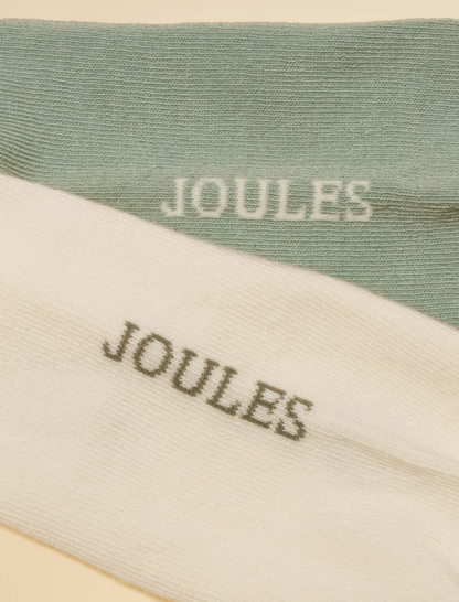 Everyday White/Green 2 Pack Socks