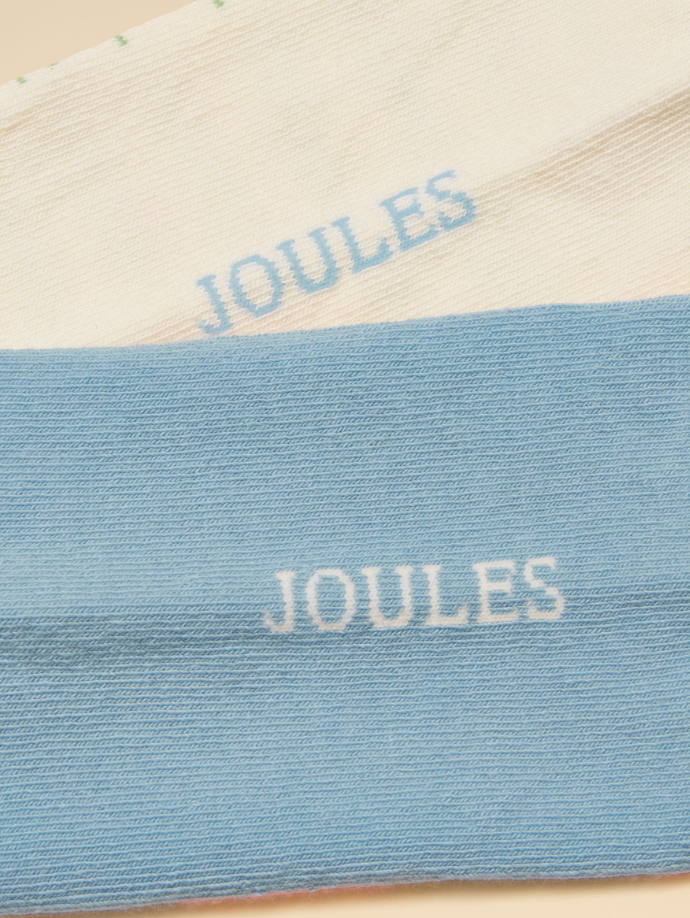 Everyday Blue / Ecru 2 Pack Socks