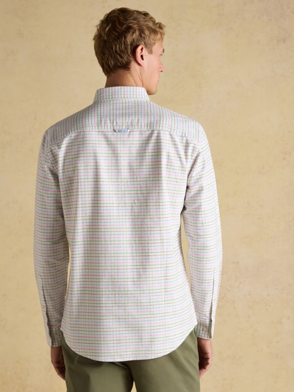 Joules Oxford Check Long Sleeve Cotton Shirt White