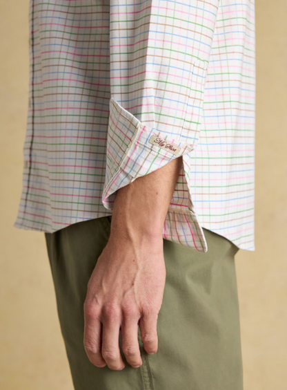 Joules Oxford Check Long Sleeve Cotton Shirt White