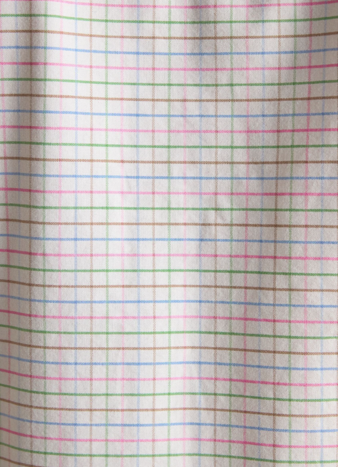 Joules Oxford Check Long Sleeve Cotton Shirt White