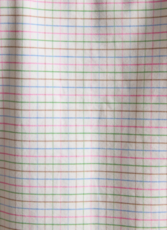 Joules Oxford Check Long Sleeve Cotton Shirt White