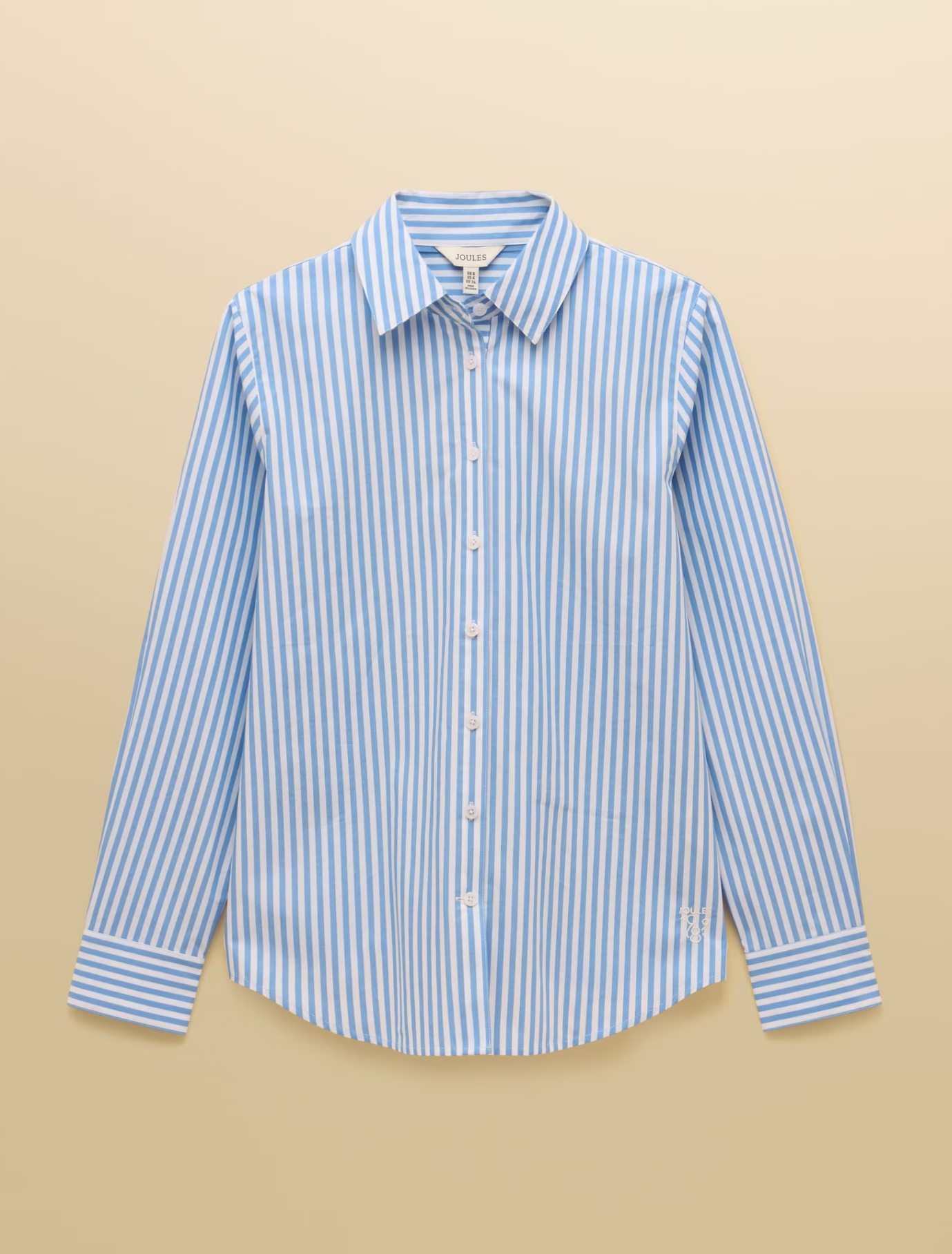 Joules Classic Fit Blue Stripe Poplin Shirt Blue
