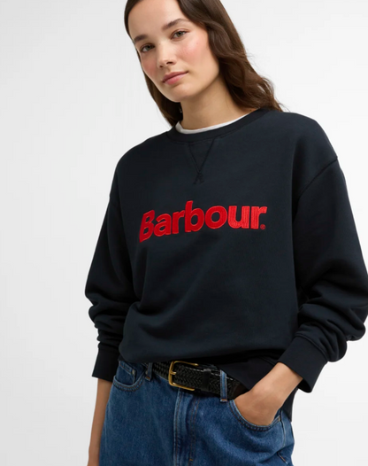 Barbour Hartland Crew Sweatshirt Navy