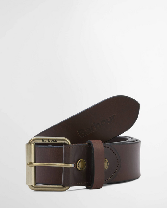 Contrast Brown & Black Leather Belt