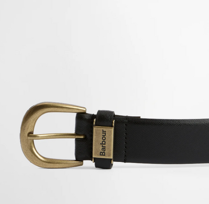 Clyde Black Leather Belt