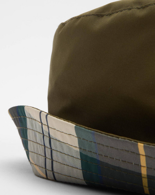 Barbour Hutton Reversible Bucket Hat Brown