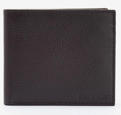 Barbour Amble Leather Billfold Wallet Brown