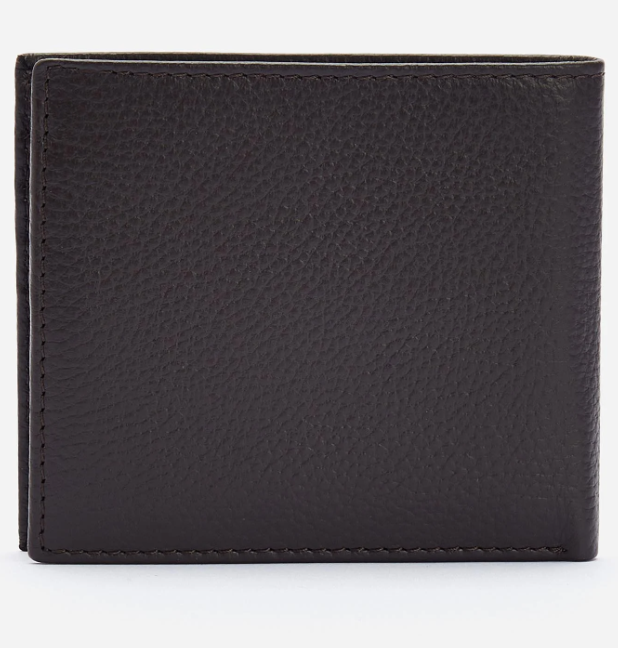 Barbour Grain Leather Billfold Wallet Brown