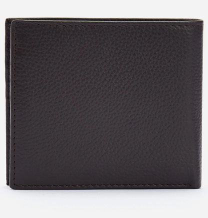 Barbour Grain Leather Billfold Wallet Brown