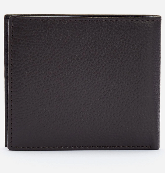 Barbour Amble Leather Billfold Wallet Brown