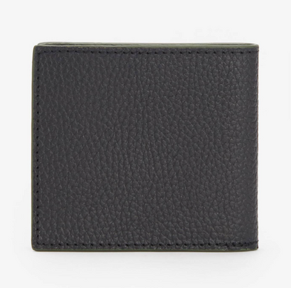 Barbour Grain Leather Billfold Wallet Brown