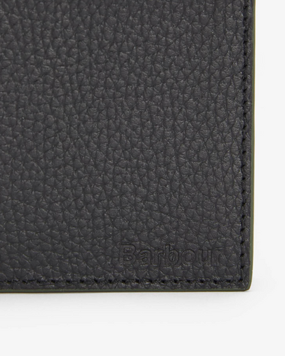 Barbour Grain Leather Billfold Wallet Brown