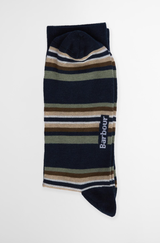 Barbour Summer Stripe 2 Pack Socks Navy