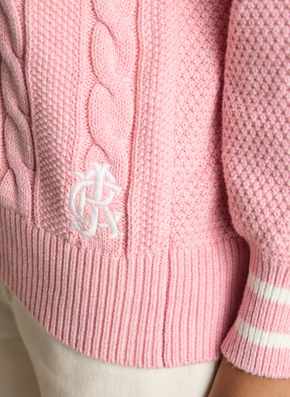 Joules Dibly Cable Knit Cricket Cotton Jumper