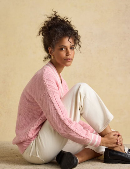 Joules Dibly Cable Knit Cricket Cotton Jumper