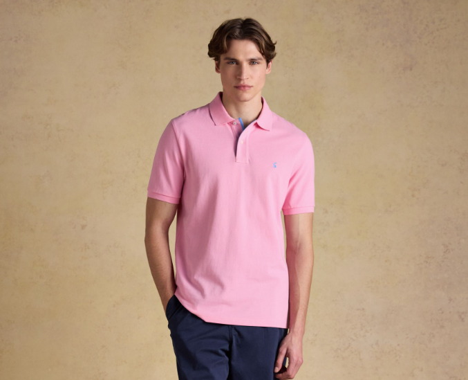 Joules Woody Polo Shirt Light Pink