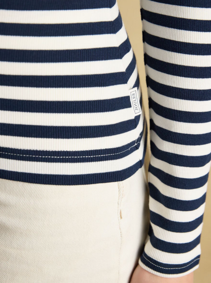 Sophie Navy Striped Fitted Top