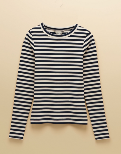 Sophie Navy Striped Fitted Top