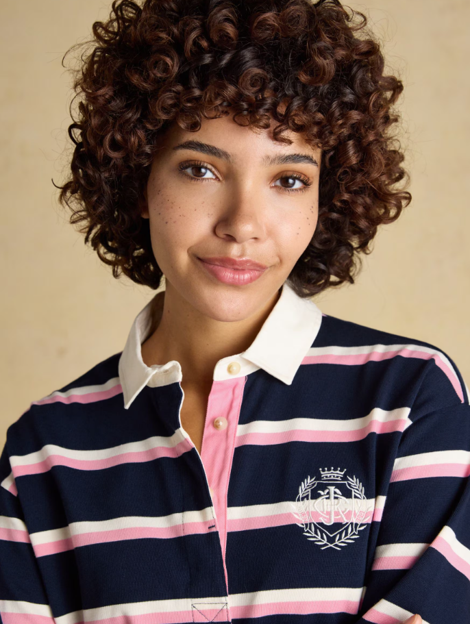 Joules Lara Rugby Shirt Navy