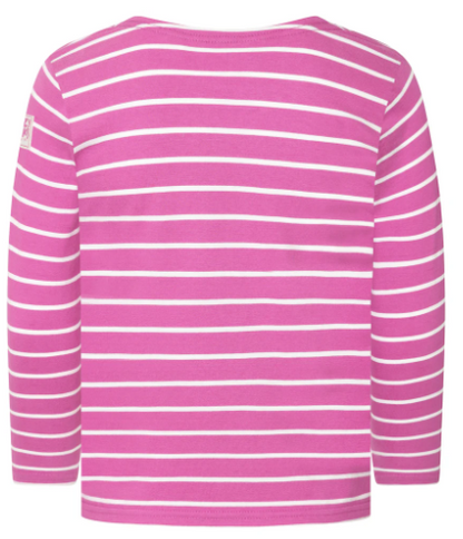 Children's Raspberry Striped Breton Top