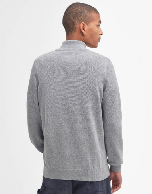 Barbour Quarter-Zip Jumper Grey Marl