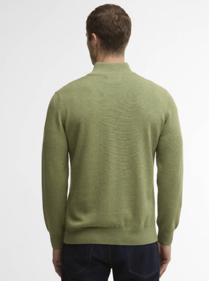 Barbour Quarter-Zip Jumper Laurel Green