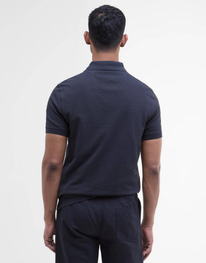 Barbour Tartan Pique Polo Shirt Dress Navy