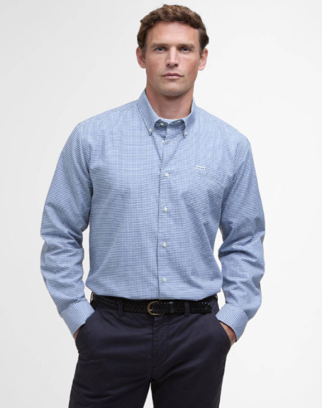 Barbour Finwell Regular Fit Long-Sleeved Shirt Sky Blue