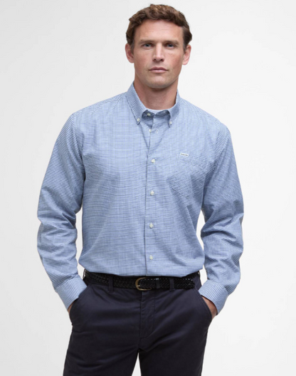 Barbour Finwell Regular Fit Long-Sleeved Shirt Sky Blue