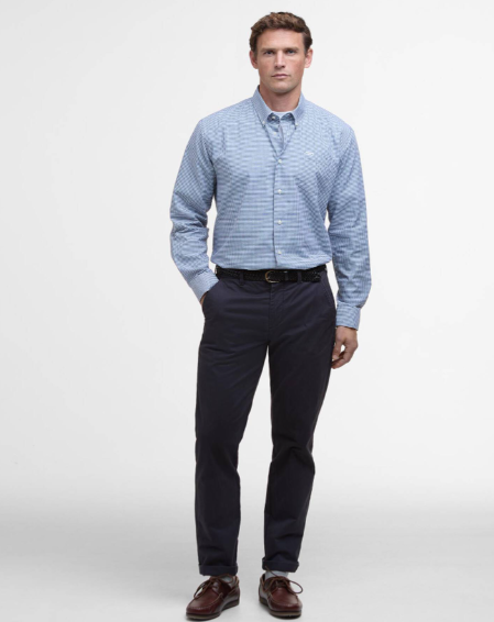 Barbour Finwell Regular Fit Long-Sleeved Shirt Sky Blue