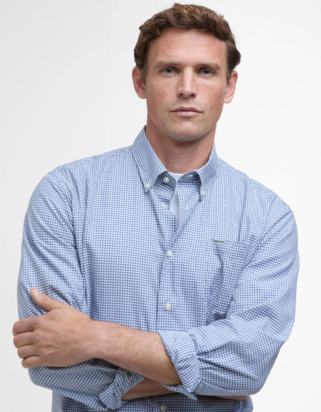 Barbour Finwell Regular Fit Long-Sleeved Shirt Sky Blue