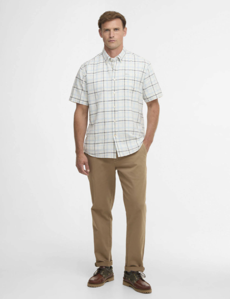 Barbour Glover Regular Fit Short-Sleeved Shirt Heritage Blue
