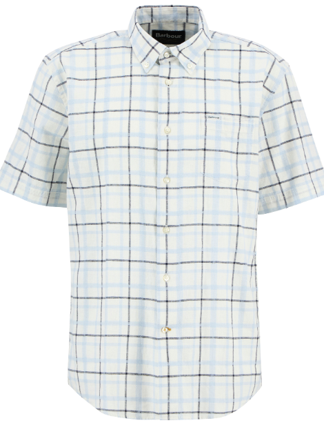 Barbour Glover Regular Fit Short-Sleeved Shirt Heritage Blue