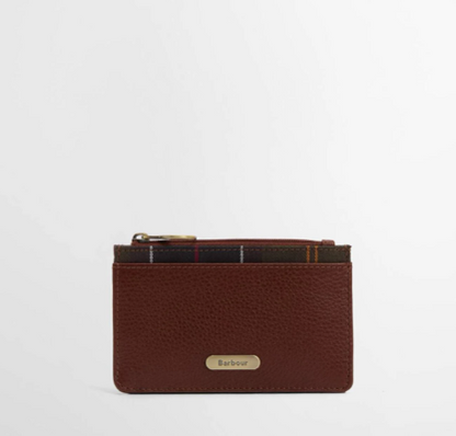 Barbour Alder Leather Card Holder Brown