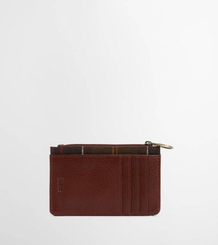 Barbour Alder Leather Card Holder Brown