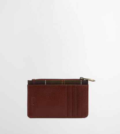 Barbour Alder Leather Card Holder Brown