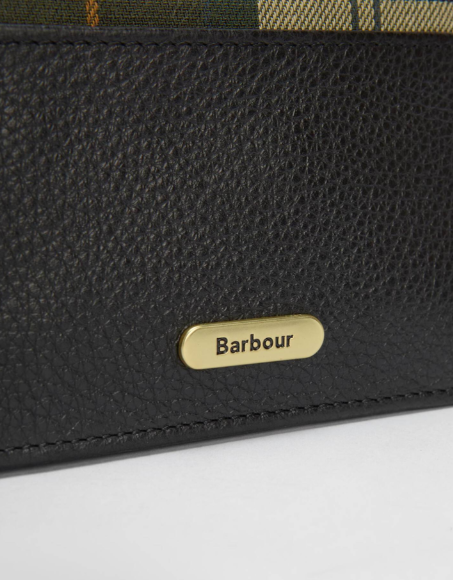 Barbour Alder Leather Card Holder Black