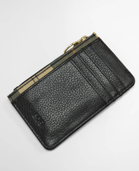 Barbour Alder Leather Card Holder Black