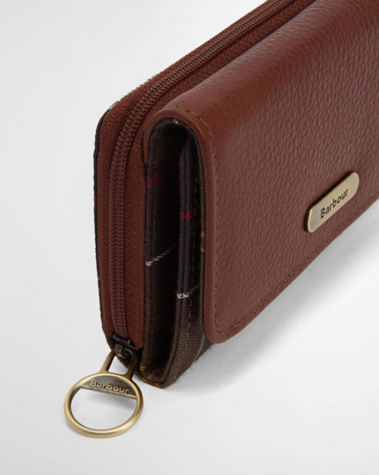 Barbour Rosa Leather French Purse Brown