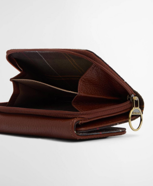 Barbour Rosa Leather French Purse Brown