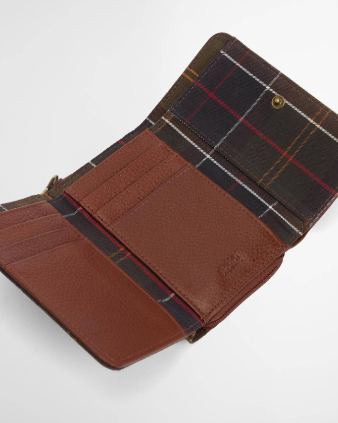 Barbour Rosa Leather French Purse Brown