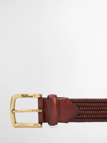 Barbour Stretch Leather Belt Brown