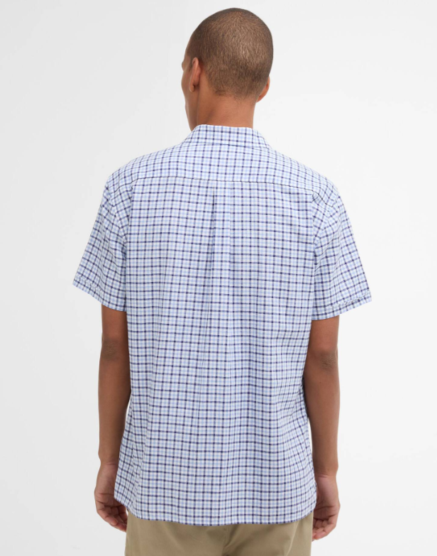Barbour Nelson Regular Fit Gingham Short-Sleeved Shirt Blue