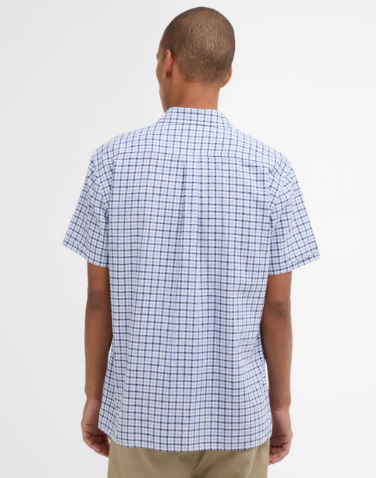 Barbour Nelson Regular Fit Gingham Short-Sleeved Shirt Blue