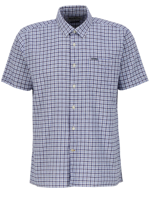 Barbour Nelson Regular Fit Gingham Short-Sleeved Shirt Blue