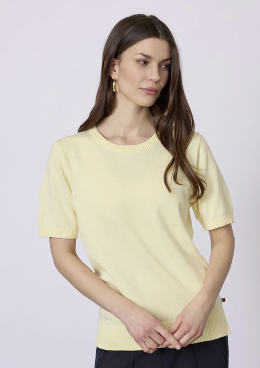 Aimee Yellow Pastel Knitted Top