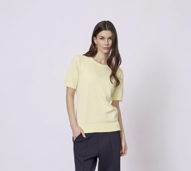 Aimee Yellow Pastel Knitted Top