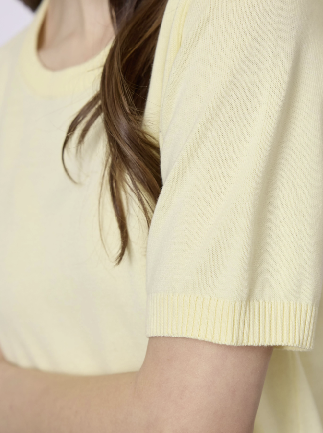 Aimee Yellow Pastel Knitted Top