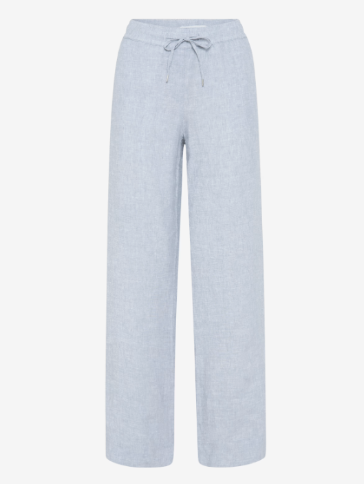 Brax Farina Linen Trousers Vintage Blue Short